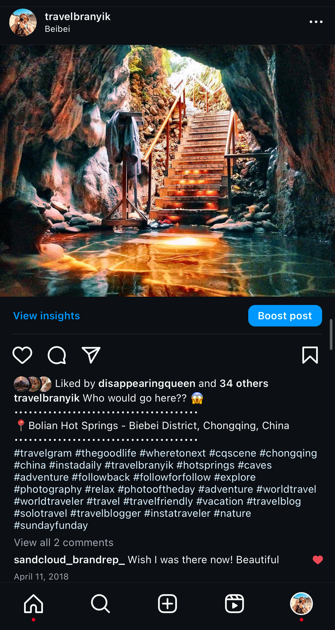 A screenshot of bad hashtag use on Instagram